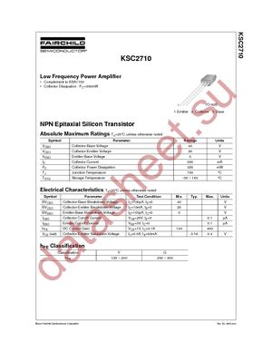KSC2710GBU datasheet  